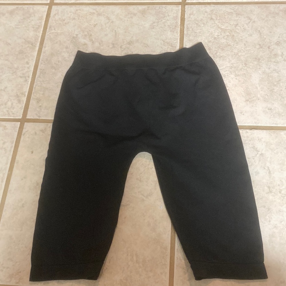 “COLORFUL” biker shorts, size small, black.